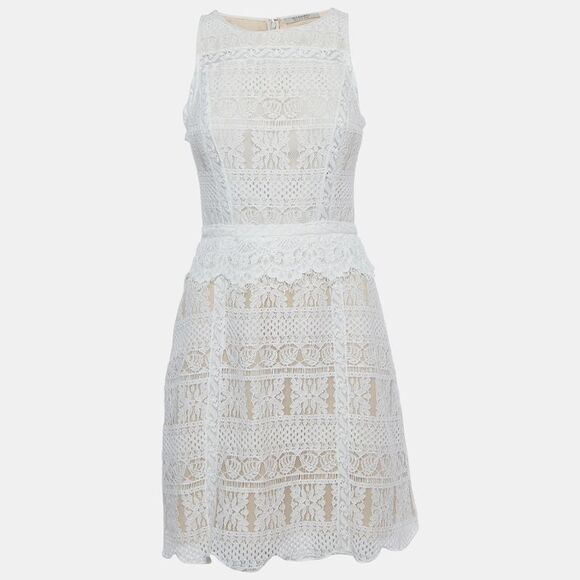 All Saints Dresses & Skirts - All Saints White Lace Sleeveless Mini Dress S